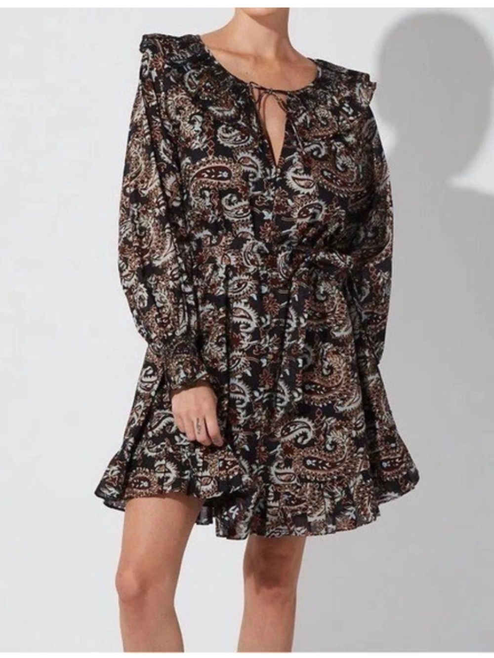 Cleobella Carolyn Organic Cotton Mini Dress in Avalon XS NWT $228